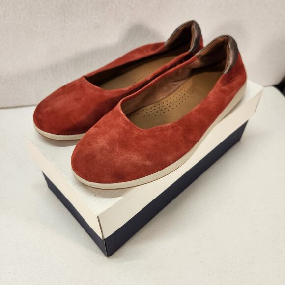 Caslon Bella Leather Suede Ballet Slip-On Flat Preppy Burgundy Women's Size 8.5M - Picture 13 of 13